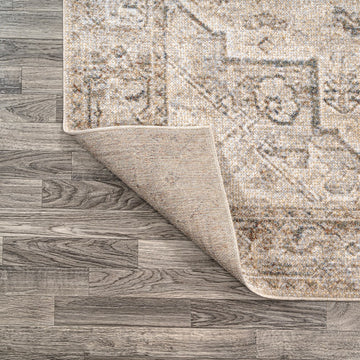 Koda Vintage Native American Medallion Machine-washable Area Rug